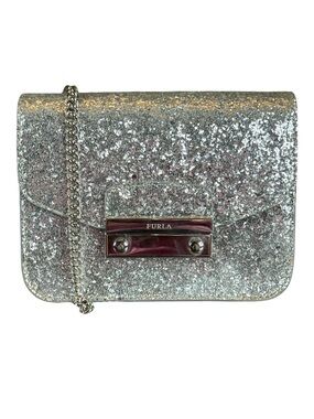 FURLA Metropolis Silver Glitter Mini
Crossbody Bag